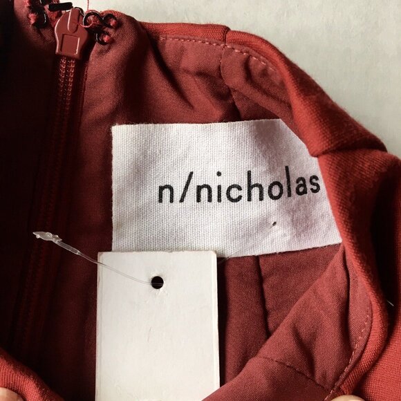 N/Nicholas Ponti Diamond Cut-Out Sleeveless Scuba Midi Cocktail Dress Red Size 6 - Picture 7 of 10